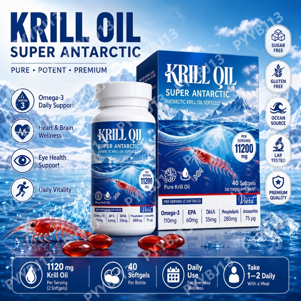 Krill Oil Supplement - Antarctic Krill Oil Supplement Per Serving