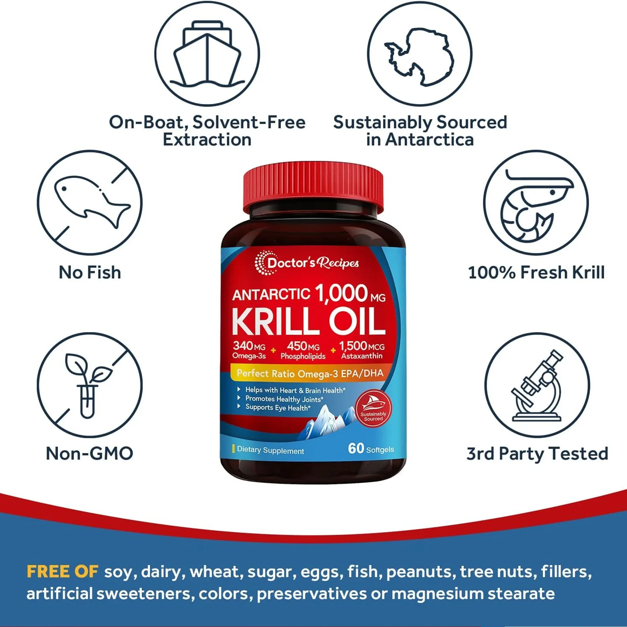 Antarctic Krill Oil Supplement - огляд і ціна Krill Oil Supplement