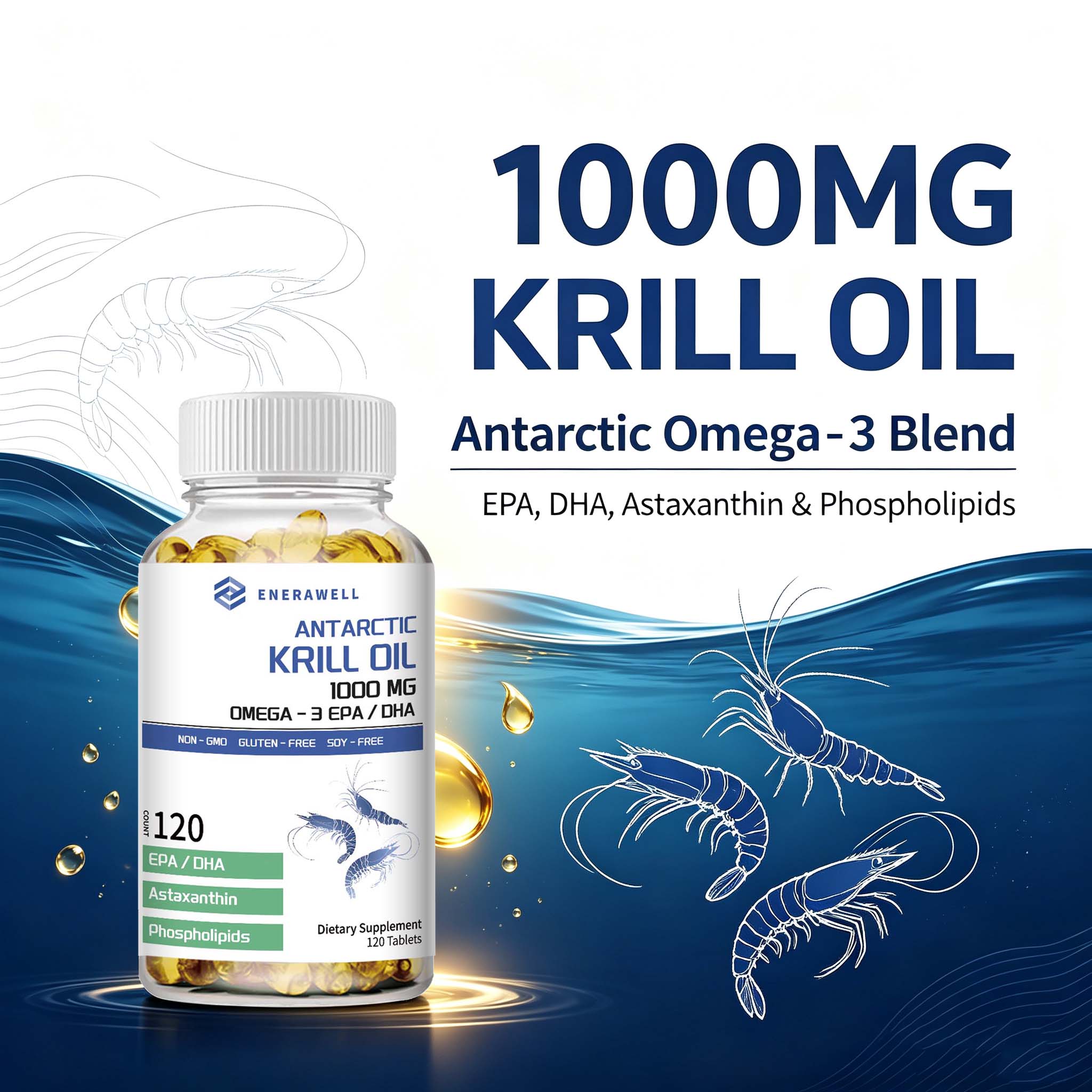 Antarctic Krill Oil 1000 mg Ca - огляд і ціна Krill Oil Supplement